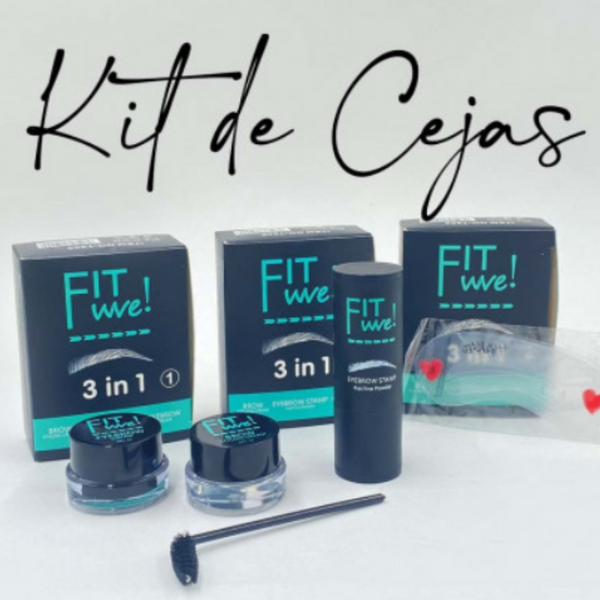 Kit x 3 Sello + Betún + Plantillas Para Cejas