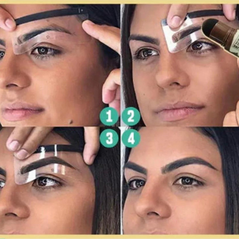 Kit x 3 Sello + Betún + Plantillas Para Cejas