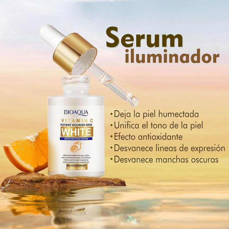 Kit x 5 Rutina Facial Aclarante | Tratamiento Facial Anti-Manchas y Aclarante - BIOAQUA White - Lunaurea | Skincare, Maquillaje, Cosméticos