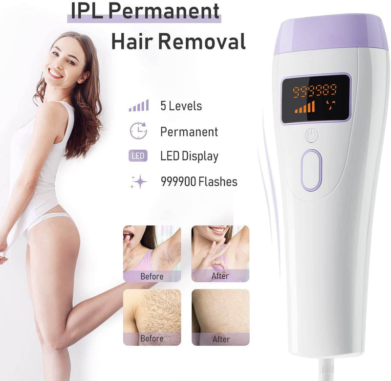 Kit 3 en 1: Depiladora Láser IPL/Luz Pulsada + Gafas de Sol + Rasuradora