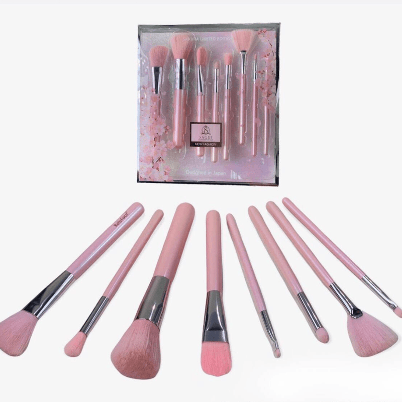 Kit de Brochas Sakura x 8 Unidades - Lunaurea | Skincare, Maquillaje, Cosméticos