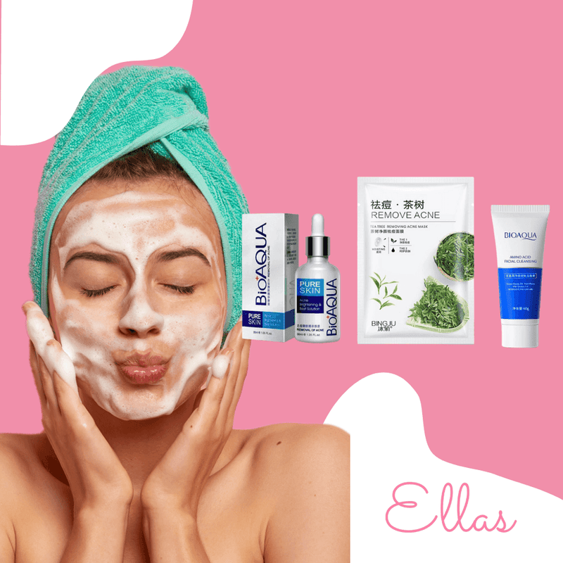Kit x 3 Cuidado Facial Anti-Acné - BioAQUA Combo - Lunaurea | Skincare, Maquillaje, Cosméticos