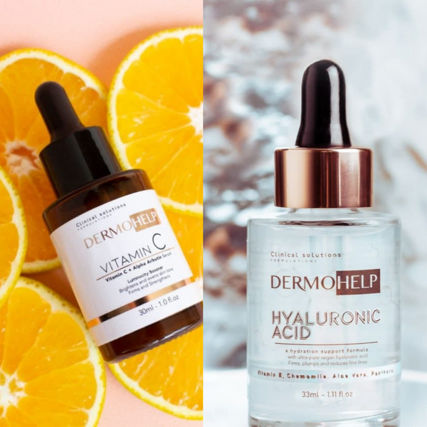 Cuidado Facial y Corporal Combo Ácido Hialurónico + Vitamina C - DERMOHELP