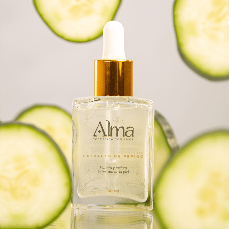 Ácido Hialurónico con Extracto de Pepino - Alma Cosmetics - Lunaurea | Skincare, Maquillaje, Cosméticos