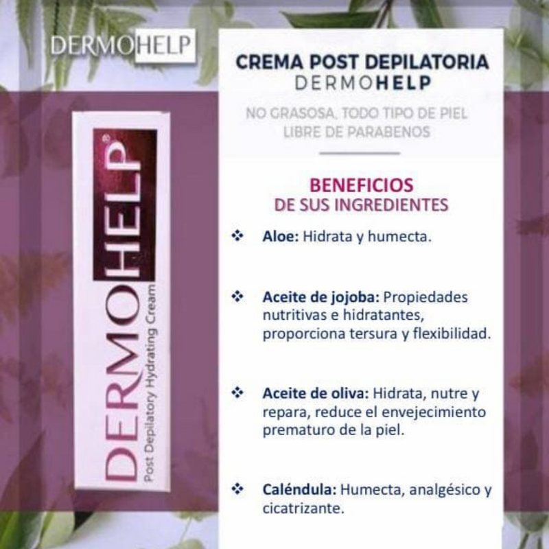 Cuidado Facial y Corporal Crema Hidratante Post-Depilatoria - DERMOHELP