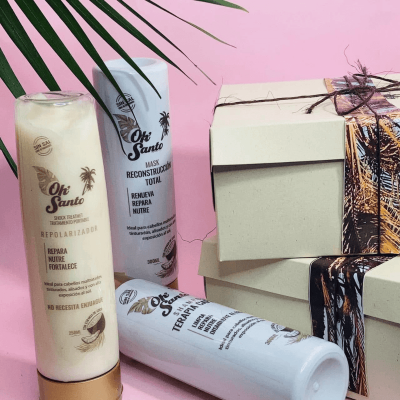 Kit Cuidado Capilar Oh Santo (Shampoo+Shock Treatment+Mask) - Lunaurea | Skincare, Maquillaje, Cosméticos