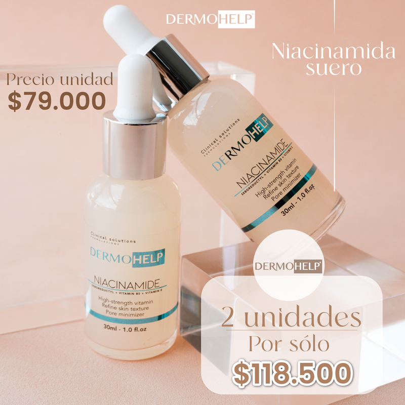 Niacinamida Suero Facial + Seboreductyl | DERMOHELP